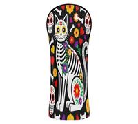 Funda impermeable para cabeza de golf, con etiquetas intercambiables para conductor Fairway, híbrida, madera, azúcar, calavera, gato, lindo día de los muertos, divertido mexicano