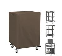 Funda impermeable para carrito AV hecha de material Oxford 210D para carritos multimedia y soportes de presentación móviles, 72 x 46 x 102 cm, protección contra el polvo resistente (beige)