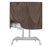 Funda impermeable para carrito de TV móvil para televisores de 45 a 60 pulgadas, construcción de tela Oxord con correa inferior ajustable y hebillas internas para un ajuste seguro (café)