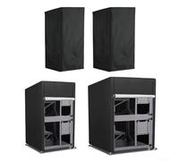 Funda impermeable para casa de gato de tela Oxford 420D con panel frontal enrollable y fijación segura para protección contra la lluvia y el viento (160 x 84 x 181 cm)