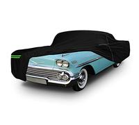 Funda Impermeable para Coche Compatible con Chevrolet Impala/Bel Air/Biscayne 1958-1970 2/4 Puertas, sedán, Pareja/Tapa Dura 210T, para Todo Tipo de Clima, con Puerta de Cremallera para protección