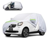 Funda impermeable para coche para Smart Fortwo 451/453 (W453) 2016-2024 | Tela Oxford DuPont para todas las estaciones con acceso a la puerta con cremallera y correas resistentes al viento | Fundas