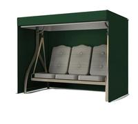 Funda impermeable para columpio de jardín de 3 plazas con toldo con cremallera, protector de hamaca resistente al aire libre, accesorios duraderos para muebles de patio (322 x 145 x 170 cm)