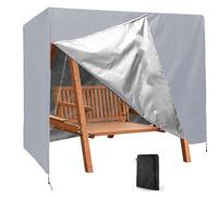 Funda impermeable para columpio Hollywood resistente a la intemperie, toldo protector para columpio de jardín de 24 asientos, resistente al viento, con cuerda retráctil (tamaño: 220 x 125 x 170 cm