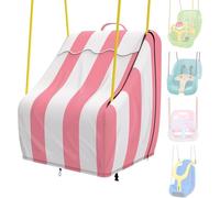 Funda impermeable para columpios pequeños, compatible con columpios Little Tikes, cubierta de columpio para exteriores de tela Oxford con patrón de rayas rosas
