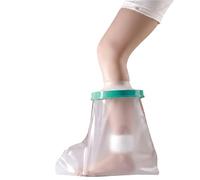 Funda Impermeable para Escayola Pie Adulto Protector Estanco para Ducha Baño y Natación Cubierta de Silicona Reutilizable para Vendajes Heridas y Cirugía Postoperatoria(Ankles)