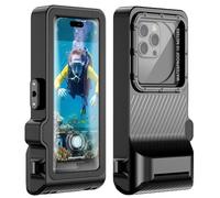 Funda impermeable para esnórquel, carcasa de pantalla táctil subacuática, universal, IP68, impermeable, para fotografía y video, para iPhone, Samsung Galaxy Series, hasta 6.9 pulgadas, color negro