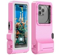 Funda impermeable para esnórquel, carcasa de pantalla táctil subacuática, universal, IP68, impermeable, para fotografía y video, para iPhone, Samsung Galaxy Series, hasta 6.9 pulgadas, color morado
