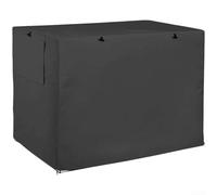 Funda impermeable para jaula de perro hecha de tela Oxford 420D con fijación segura para cajas de alambre pequeñas y grandes (107 x 71 x 76 cm)