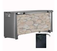 Funda Impermeable para leña al Aire Libre, Funda Resistente para leña Oxford 600D, Fundas para leña a Prueba de Viento y Sol (leña no incluida),Gris,10FT