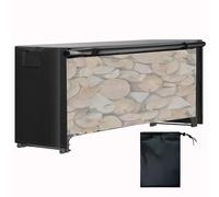 Funda Impermeable para leña al Aire Libre, Funda Resistente para leña Oxford 600D, Fundas para leña a Prueba de Viento y Sol (leña no incluida),Negro,12.7FT