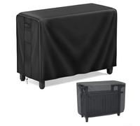 Funda impermeable para mesa de horno de pizza al aire libre, cubierta de poliéster para muebles de exterior, cubierta para carrito de barbacoa con cordón y correas de clic, se adapta a mesas de