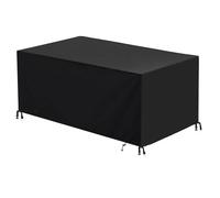 Funda impermeable para mesa de jardín de 240 x 200 x 85 cm, protector de muebles de exterior, resistente al viento, con correas y cordón, funda cuadrada para sofá y mesa
