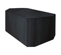 Funda Impermeable para Mesa Rectangular y Sillas - BI009PR - Cierre Ajustable - Uso Exterior e Interior - Fabricada con Tela de Poliéster - Gramaje 160 g/m2 - 270x180x89 cm - Color Negro - Bikain