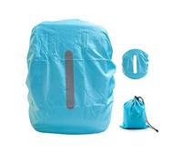 Funda impermeable para mochila con reflectante, 15L-50L, con bolsa de almacenamiento, funda impermeable para mochila para senderismo, camping, viajes, ciclismo, azul, M