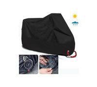 Funda impermeable para motocicleta, 245 x 105 x 125 cm, poliéster 190T, color negro, protección total para uso en exteriores.