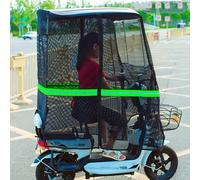 Funda impermeable para motocicleta al aire libre, toldo para coche eléctrico, parasol universal para motorista, paraguas de movilidad y lluvia (color: negro)