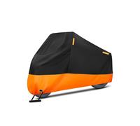 Funda impermeable para motocicleta de 230 x 95 x 125 cm, poliéster 210T, resistente a los rayos UV y al polvo, talla XL, color negro y naran