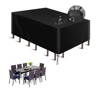 Funda impermeable para muebles de exterior, 120 x 90 x 70 cm, funda protectora resistente para mesa, sofá, sillón reclinable y sillas, protector de jardín negro resistente a la intemperie
