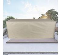 Funda impermeable para muebles de exterior, 250 x 110 x 90 cm, 420D, rectangular y cuadrada, protector de mesa de jardín, tela Oxford resistente, resistente a los rayos UV y a la intemperie