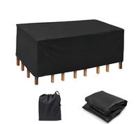Funda impermeable para muebles de exterior, material Oxford, anti-UV, resistente a la intemperie, protección para mesa y silla cuadrada, 140 x 90 x 90 cm