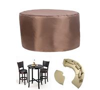 Funda impermeable para muebles de jardín, 201 x 94 cm, cubierta redonda para mesa de exterior, tela Oxford, protector de mesa de patio, protector de mesa de jardín