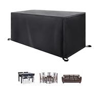 Funda impermeable para muebles de jardín al aire libre, tela Oxford 420D con cordón y cerradura, protección de mesa resistente a la intemperie, 300 x 280 x 75 cm