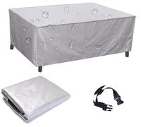 Funda impermeable para muebles de jardín, rectangular, cuadrada, resistente al agua, 210 x 200 x 100 cm, protector de patio al aire libre, resistente a los rayos UV, tela Oxford 420D duradera para