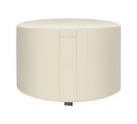 Funda impermeable para muebles de jardín, redonda, a prueba de polvo, protección para muebles de patio, color beige, 280 x 110 cm, ideal para sillas y mesas