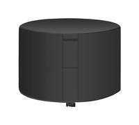 Funda impermeable para muebles de jardín, redonda, a prueba de polvo, protector de sillas y muebles de patio resistente (negro, 227 x 100 cm)