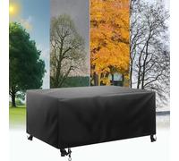 Funda impermeable para muebles de patio al aire libre, 405 x 380 x 90 cm, resistente a los rayos UV, protector de mesa de jardín con cordón y cerradura, protector duradero resistente a la intemperie