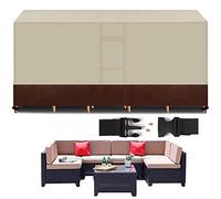 Funda impermeable para muebles de patio, resistente al agua, Oxford 420D, rectangular, para mesa y silla, resistente a desgarros, protección al aire libre contra la lluvia, la nieve y el polvo