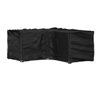 Funda impermeable para muebles de ratán en forma de L, 185 x 185 x 90 cm, cubierta para muebles de jardín con 12 ojales de aluminio y cuerda de polietileno, lona resistente a los rayos UV para muebles