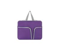 Funda impermeable para ordenador portátil, bolsa de transporte con cremallera, compartimentos reutilizables, casual, color morado, 25,4 cm, 25,4 cm