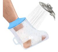 Funda impermeable para pies para ducha después de la cirugía, protectores de yeso suaves y cómodos para tobillo, pie y dedos, bolsa elástica reutilizable para vendaje, suministros para el cuidado de