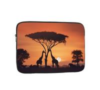 Funda Impermeable para portátil con diseño de Jirafa bajo un árbol en África. Funda Protectora Fina y portátil a Prueba de Golpes para portátiles de 10, 12, 13, 15 y 17 Pulgadas.