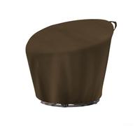 Funda impermeable para silla de patio para sillas Papasan y mimbre con cordón inferior para un ajuste estable y protección contra la lluvia, el sol y la suciedad (café 132 x 51 x 89 cm)