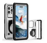 Funda impermeable para teléfono de 7,1", clasificación IPX8 para snorkel, compatible con iPhone 16 Pro Max/15/14/13, Galaxy S25 - Negro