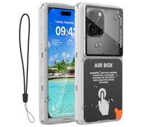 Funda impermeable para teléfono móvil de 6,9 pulgadas, sumergible para nadar y bucear, ajuste universal para iPhone 15/14/13/12 Pro Max, Samsung S24/S23 Ultra (blanco)