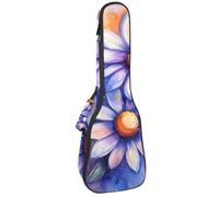 Funda impermeable para ukelele, duradera de 23 pulgadas, con almacenamiento y asa, bonito búho en acuarela en invierno, bufanda roja y blanca, Multicolor 02, 25.9x9x3.1in/66x23x8cm, Organizador de