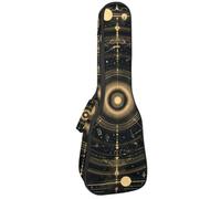 Funda impermeable para ukelele, duradera de 23 pulgadas, con almacenamiento y asa, bonito búho en acuarela en invierno, bufanda roja y blanca, Multicolor 05, 25.9x9x3.1in/66x23x8cm, Organizador de