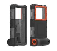 Funda Impermeable Profesional Universal de Segunda generación for Buceo a 15 m Profundidad, Compatible con Samsung S25Edge, iPhone 16E, y 16 Pro MAX(Orange)