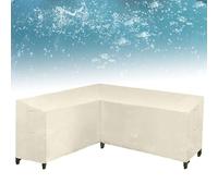 Funda impermeable resistente en forma de L para muebles de patio, 270 x 210 x 90 cm, tela Oxford duradera, funda para silla de jardín con ventilación de aire, protección de sofá de esquina para uso al