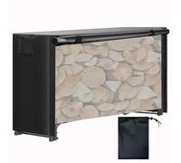 Funda Impermeable Resistente para Estante de leña 600D, Funda Oxford para Estante de leña, Fundas para estantes de Madera al Aire Libre Resistentes (Estante no Incluido),Negro,8FT