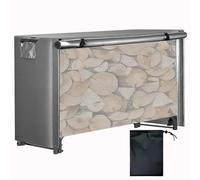 Funda Impermeable Resistente para Estante de leña 600D, Funda Oxford para Estante de leña, Fundas para estantes de Madera al Aire Libre Resistentes (Estante no Incluido),Gris,8.5FT