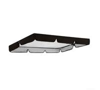 Funda impermeable, toldo de repuesto para columpio de 2 y 3 plazas, cubierta superior de jardín (negro, 195 x 125 x 15 cm)
