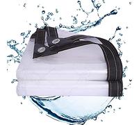 Funda impermeable transparente para muebles al aire libre, lona de protección UV grande, 3 x 3 m, funda protectora térmica transparente para jardín