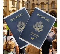 Funda impermeable transparente para pasaporte, protector de pasaporte de vinilo, protector de tarjetas de identificación, paquete de viaje, 2 x esmerilado, Waterproof Plastic Passport Protector X 2