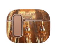 Funda impresa con historia de las pirámides del antiguo Egipto egipcio compatible con Airpods Pro 2, fundas protectoras para auriculares