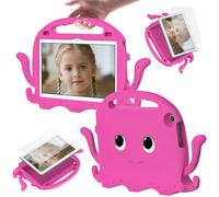 Funda infantil para Lenovo Tab M11 TB-330FU/Lenovo Xiaoxin Pad 2024 TB-331FC, ligera EVA a prueba de golpes, funda protectora con asa, bonita funda para tablet con correa para el hombro (rojo rosa)